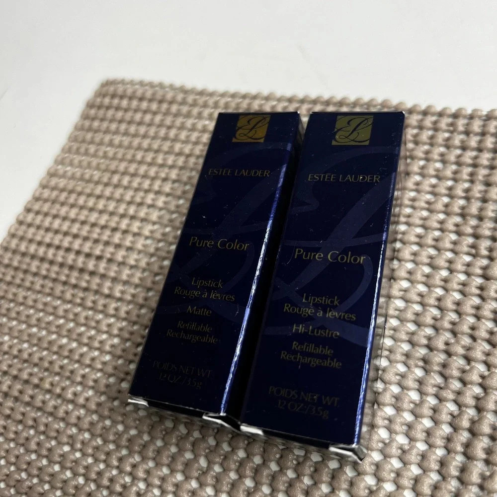 Estee Lauder Pure Color Lipstick 333 Persuasive Matte & Hi-Lustre Duo Set New